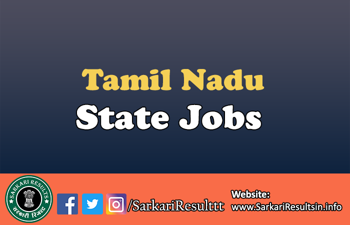 Latest Govt Jobs in Tamil Nadu 2025