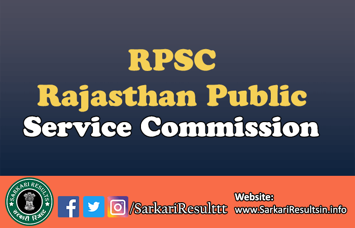 RPSC - Rajasthan Public Service Commission