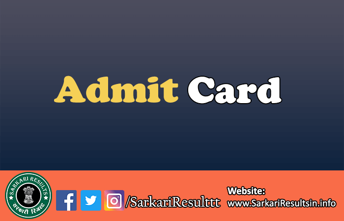 Admit Card 2024