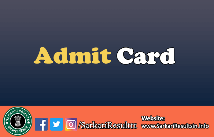 Admit Card 2025