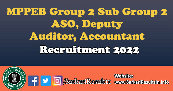 MPPEB Group 2 Sub Group 2 Admit Card 2022