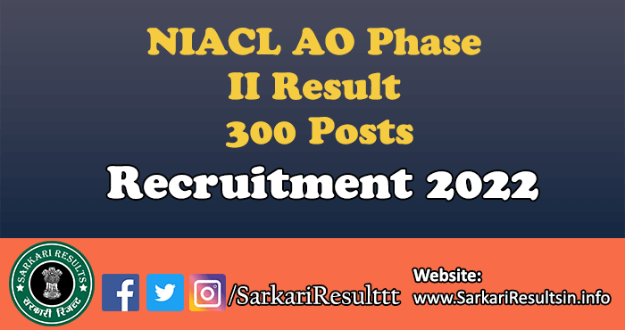 NIACL AO Phase II Result 2022