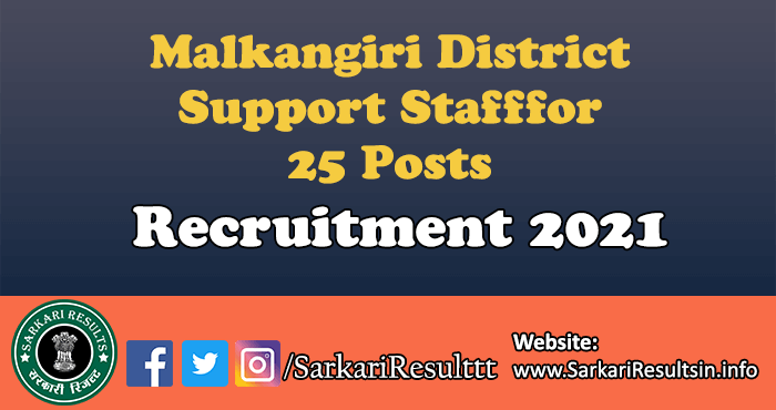 Malkangiri District Support Staff Recruitment 2021