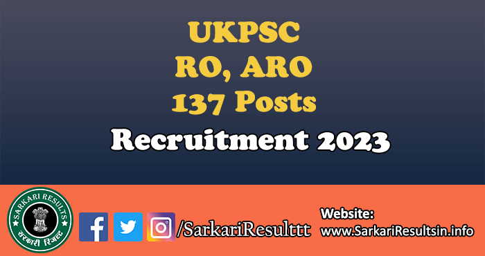 UKPSC RO, ARO Recruitment 2023