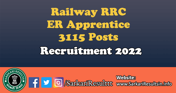 Railway RRC ER Apprentice Recruitment 2022