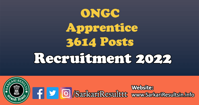 ONGC Apprentice Recruitment 2022