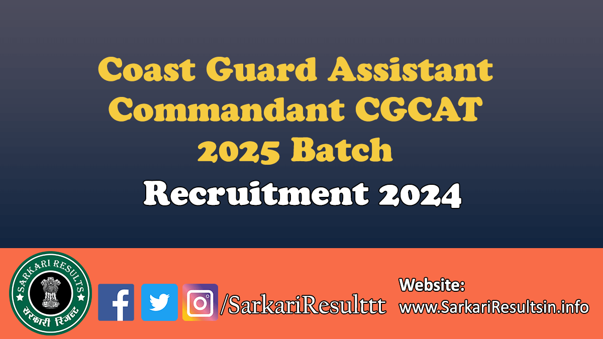 CGCAT 2025 Batch Recruitment 2024