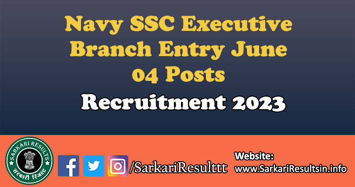 Navy SSC Executive Branch Entry June 2023