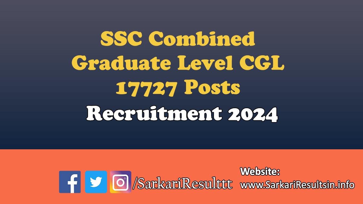 SSC CGL Recruitment 2024