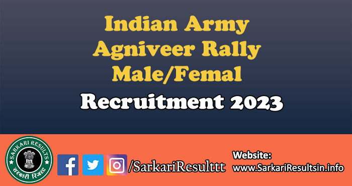 Army Agniveer Rally Recruitment 2023