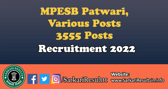 MPESB Patwari Recruitment 2023
