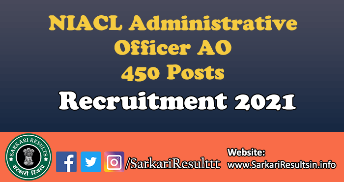 NIACL Administrative Officer AO Recruitment 2023