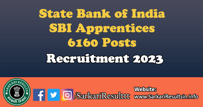 SBI Apprentices Recruitment 2023