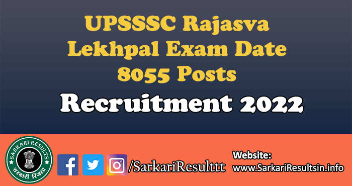 UPSSSC Rajasva Lekhpal Exam Date 2022