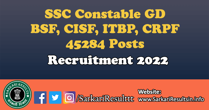 SSC Constable GD Admit Card 2022