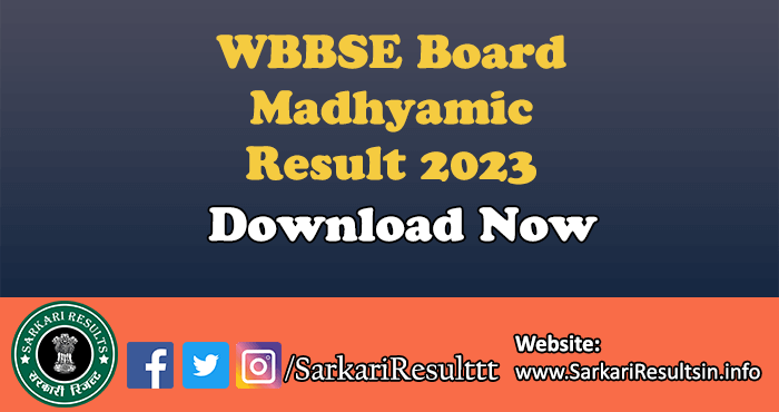 WBBSE Board 10th & 12th Class Result 2023