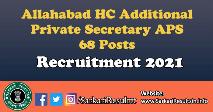 Allahabad HC APS Final Result 2022