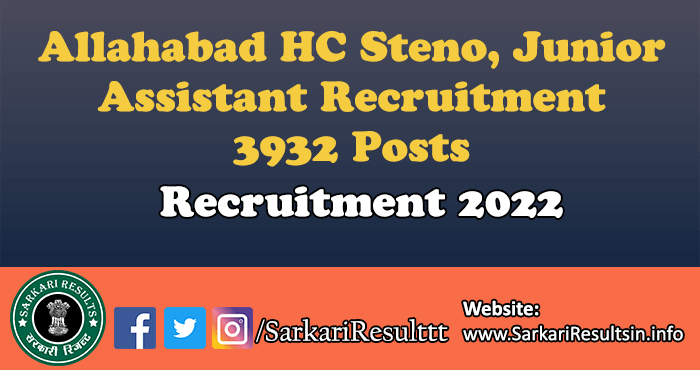 Allahabad HC Steno Junior Assistant Final Result 2023