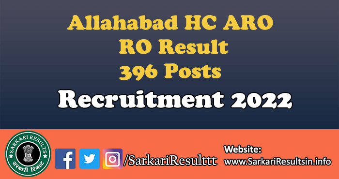 Allahabad HC ARO RO Result 2022