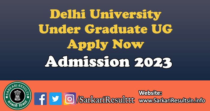 Delhi University UG Admission 2023