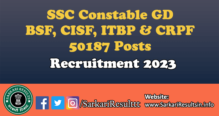 SSC Constable GD Final Result 2023