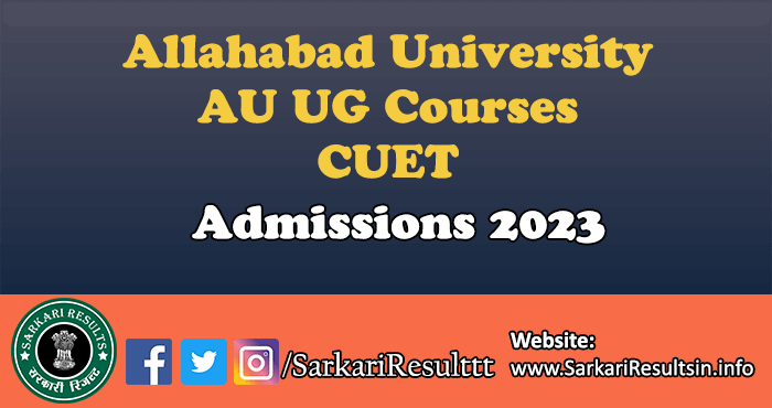 AU UG Courses CUET Admission 2023