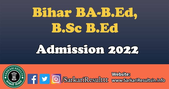 Bihar BA-B.Ed B.Sc B.Ed Admission Test Result 2022