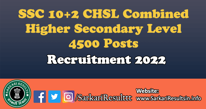 SSC 10+2 CHSL Exam Date 2023