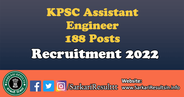 KPSC Assistant Engineer Recruitment 2022
