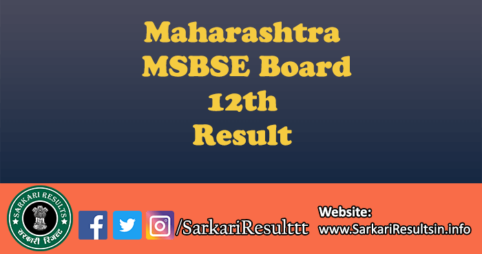 Maharashtra MSBSE Board Class 10th Result 2022
