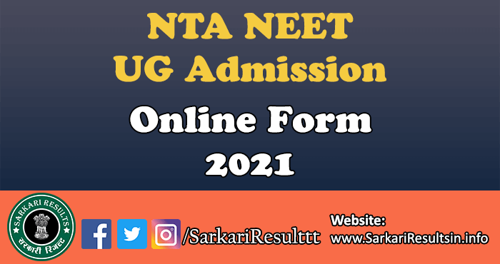 NTA NEET UG Admission Result 2021 