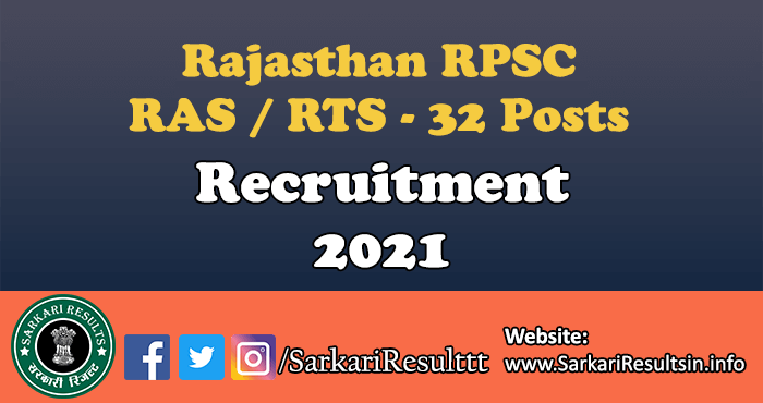 RPSC RAS RTS Mains Result 2022