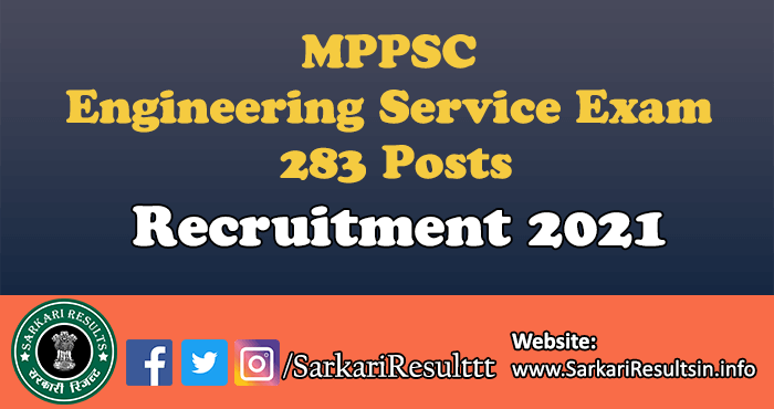 MPPSC Engineering Service Exam Recruitment 2022