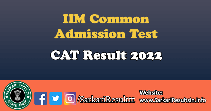 IIM CAT Result 2022