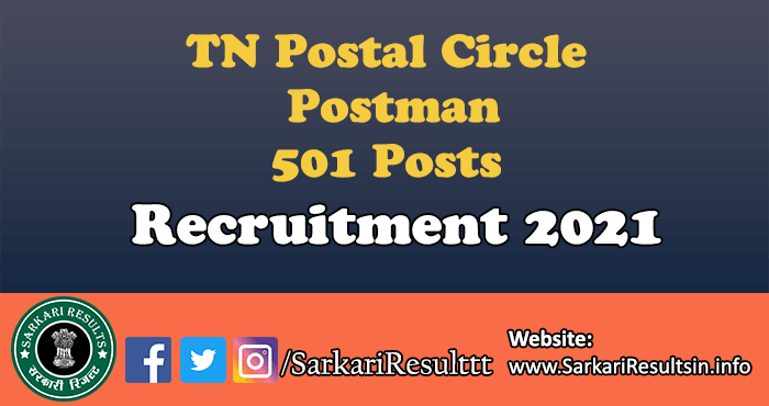 TN Postal Circle Postman Recruitment 2021