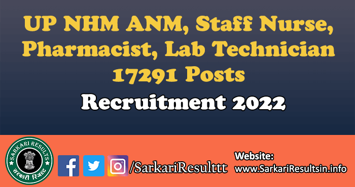 UP NHM ANM Staff Nurse Recruitment 2022