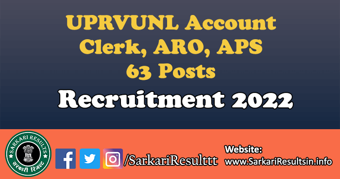 UPRVUNL Account Clerk, ARO, APS Result 2023