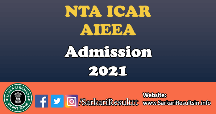 NTA ICAR AIEEA Result 2021