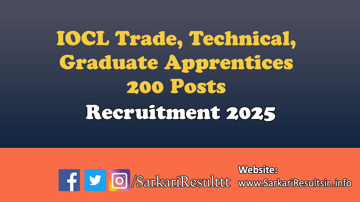 IOCL Apprentices Recruitment 2025