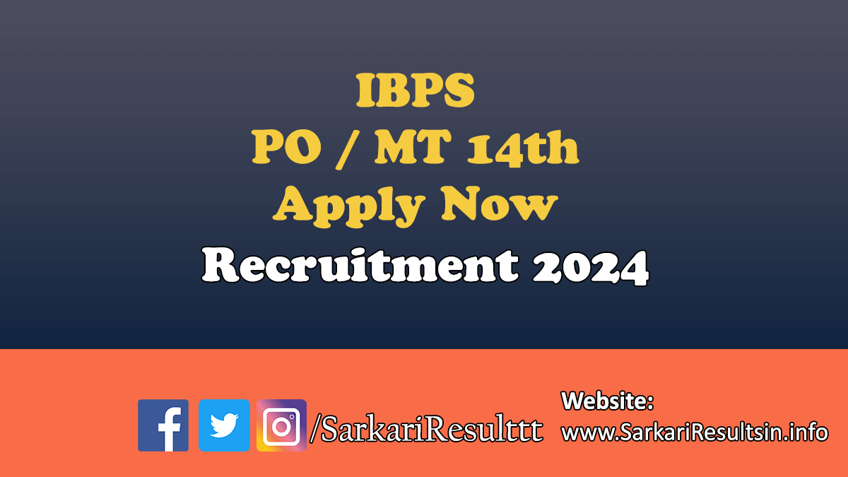 IBPS PO MT 14th Recruitment 2024