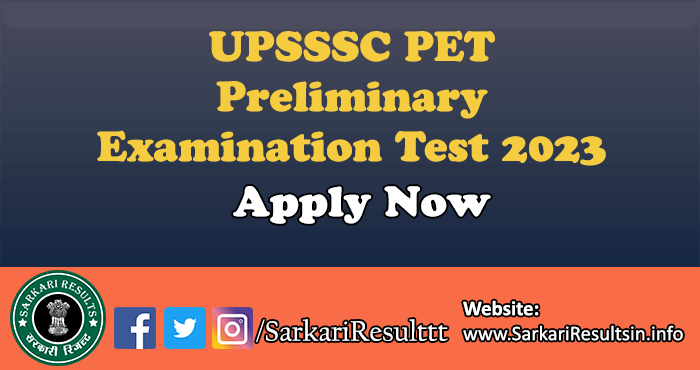 UPSSSC PET Exam 2023