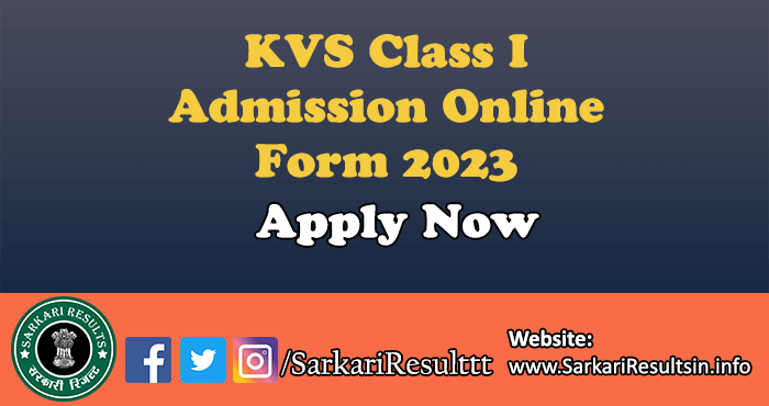 KVS Class I Admission 2023
