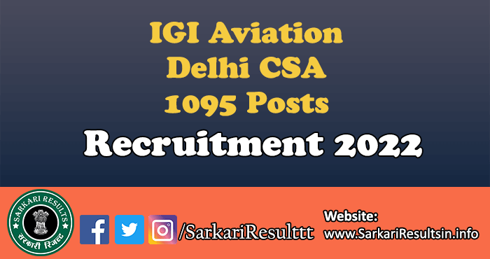 IGI Aviation Delhi CSA Result 2022
