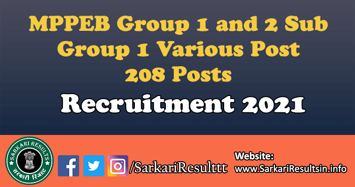 MPPEB Group 1 and 2 Exam Date 2022