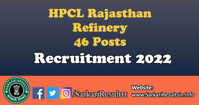 HPCL Rajasthan Refinery Recruitment 2022