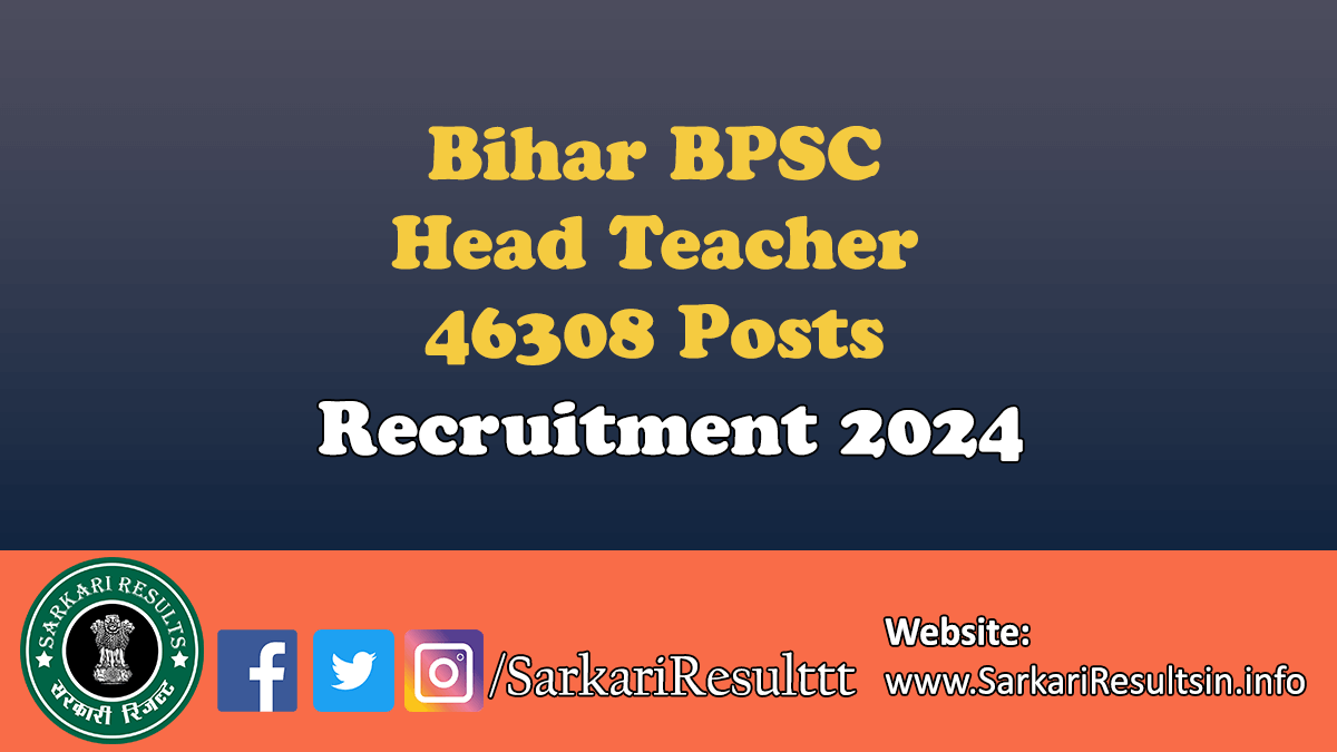 BPSC Head Teacher Recruitment 2024