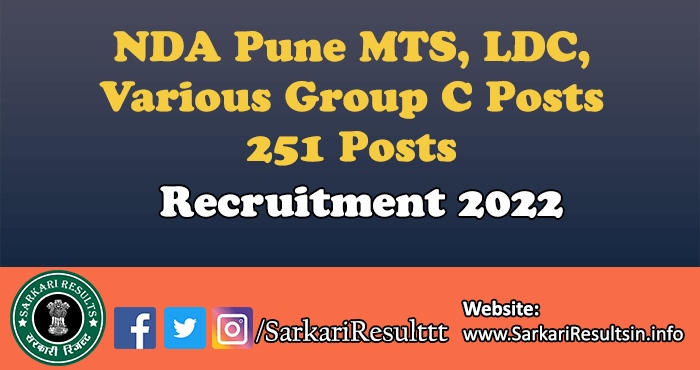 NDA Pune Various Group C Posts Recruitment 2022