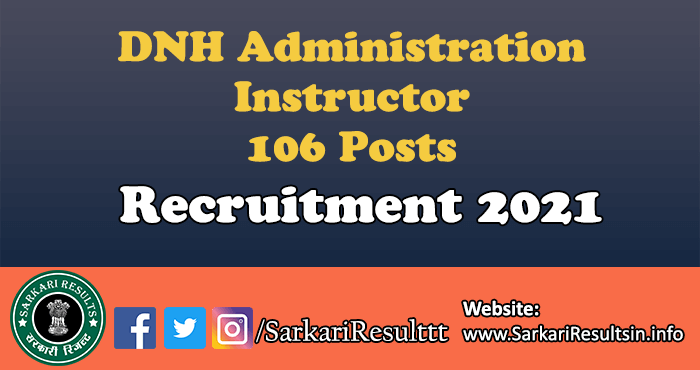 DNH Administration Instructor Recruitment 2021