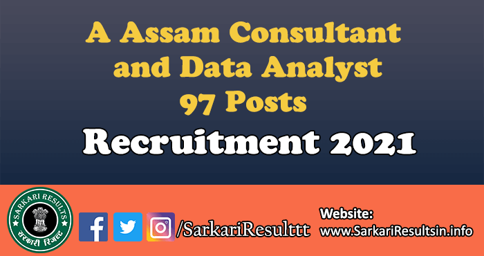 SSA Assam Consultant and Data Analyst Recruitment 2021