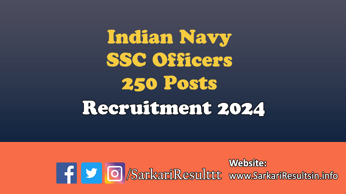 Indian Navy SSC Officers Recruitment 2024